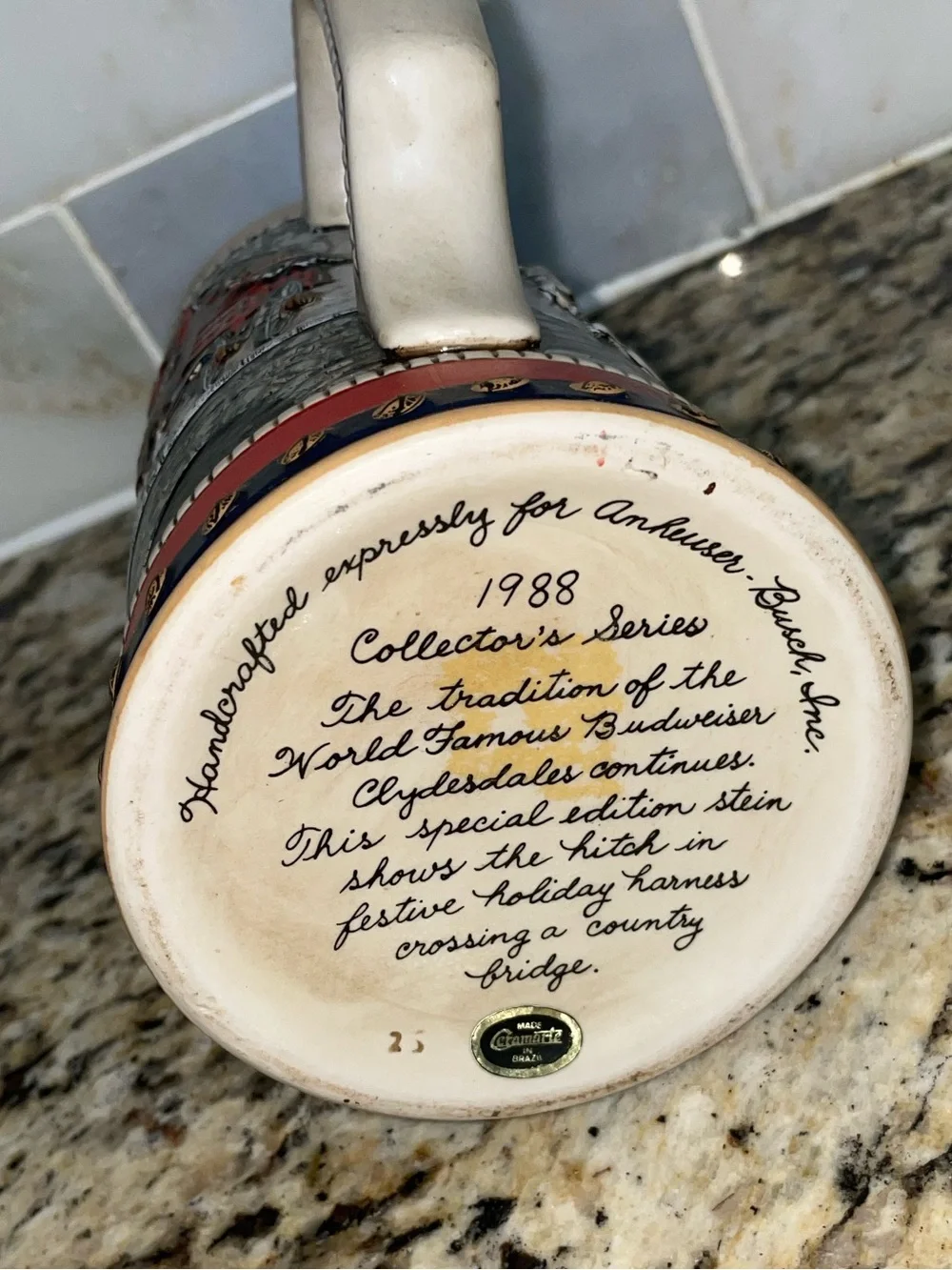 1988 collectors series Budweiser stein
